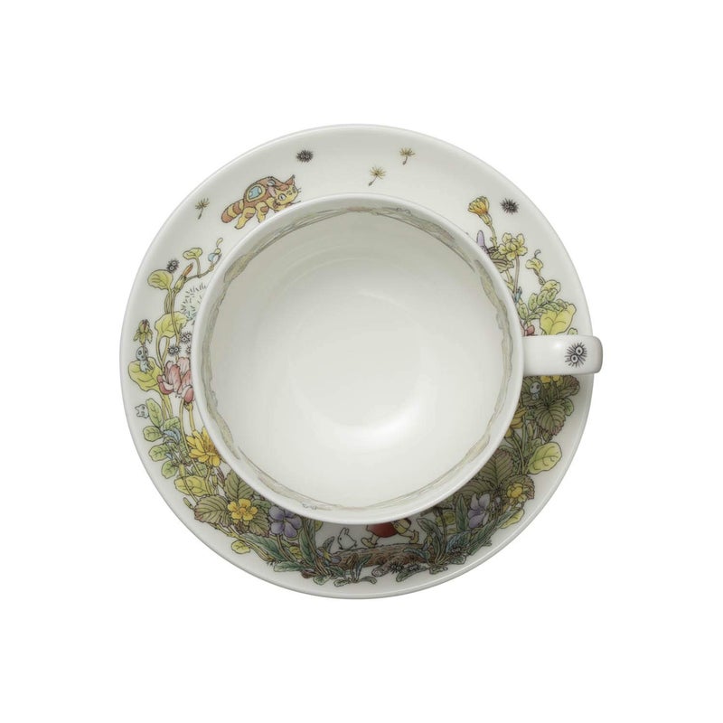 Noritake T97285A/4660-3 My Neighbor Totoro Milk Tea Cup & Saucer, 11.8 fl oz (325 cc), Snake Strawberry Version, Microwave Safe, 1 Guest, Bone China - Image 5